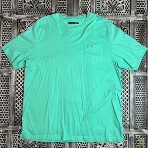 Greg Norman Shark Pocket T-Shirt 2XL Teal/Mint Golf Casual Comfort Cotton Mens
